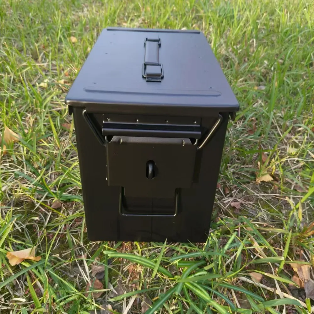 High Strength Metal Ammunition Box Metal Tool Iron Storage Box Small Multifunctional Protective Portable Ammunition Empty Box