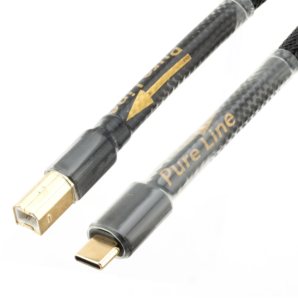 【Pureline】Canare L-4E6S  Hifi usb dac cable usb b to type c Stereo cable 6N OFC Data audio digital Cable for mobile phone dac