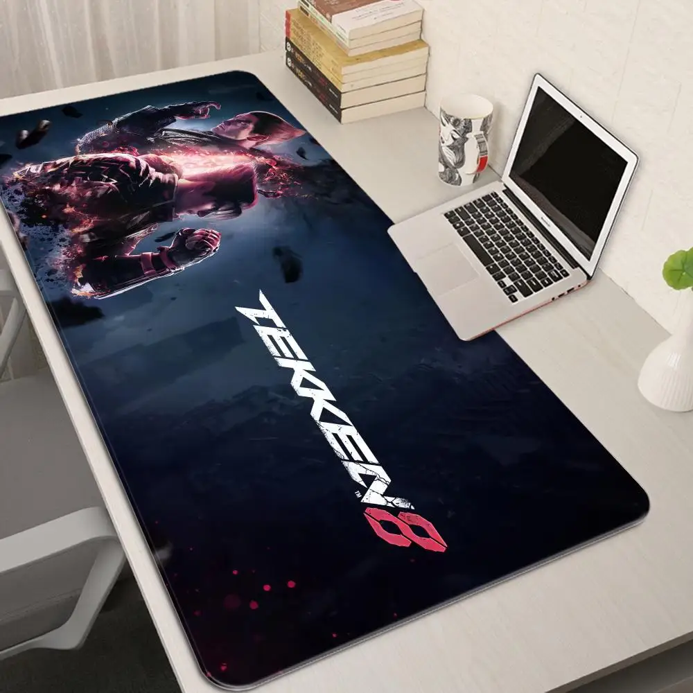 Popular jogo de luta T-TEKKEN 8 mouse pad antiderrapante borda de borracha bloqueio mousepads escritorio jogo tapetes teclado para noteboo