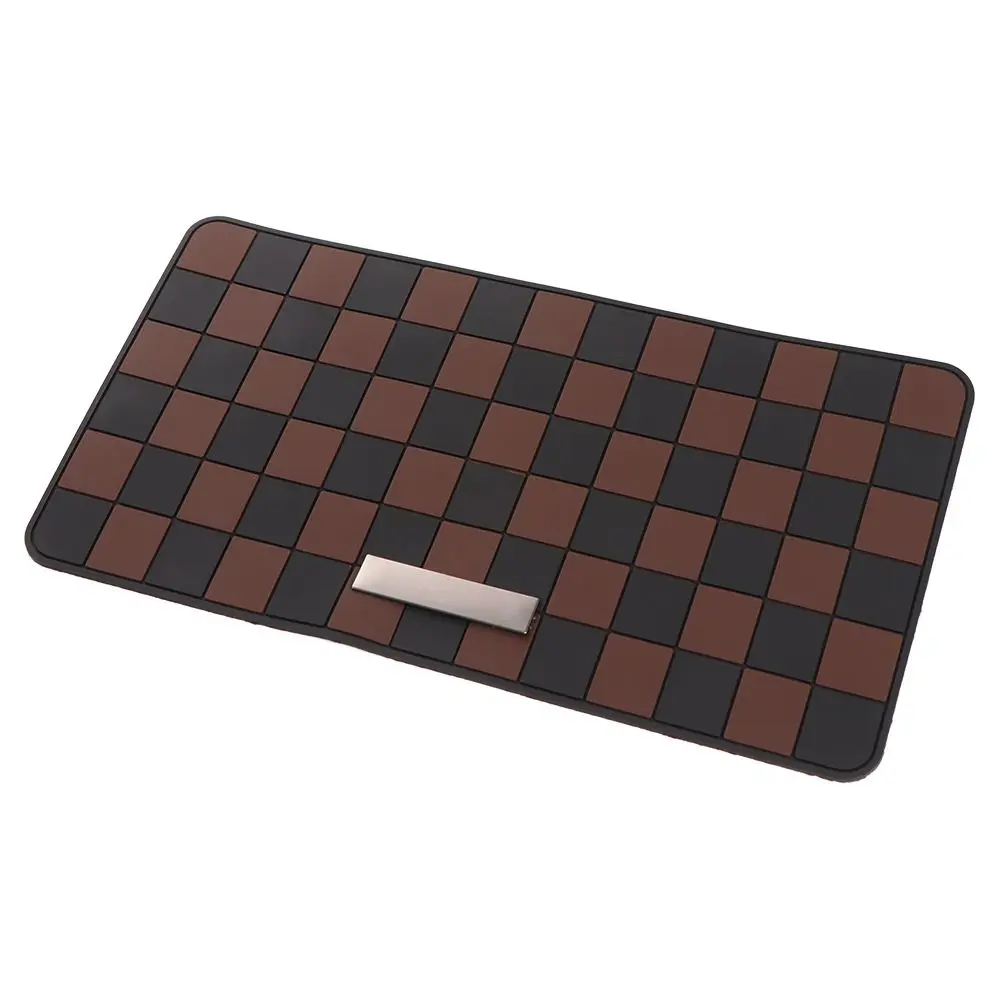 

Car Styling Tools PVC Car Non-Slip Mat Key Holder Heat Resistant Phone Anti-Slip Storage Pad Plaid Black Car Dashboard Mat Key