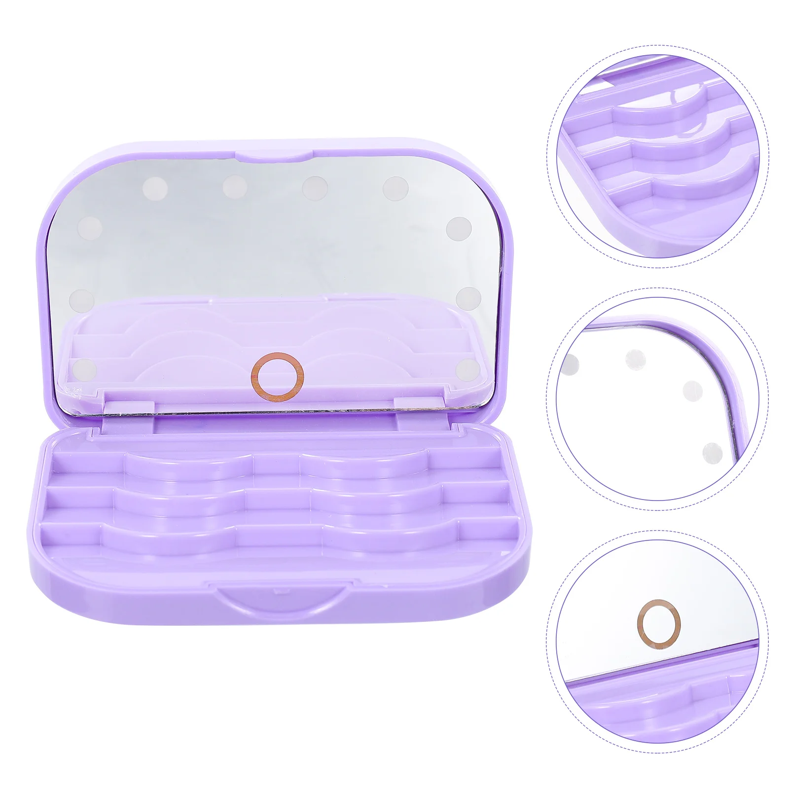 LED-wimperopbergdoos Flip Top Design Compacte lichtgewicht valse wimperkoffer voor reizen Dagelijks gebruik Salon Organizer