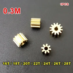 0.3M Modulus Copper Gear 16T 17T 18T 19T 20T 21T 22T 23T 24T 26T 28T Teeth Metal Motor Spindle Gearwheel Thickness 4mm