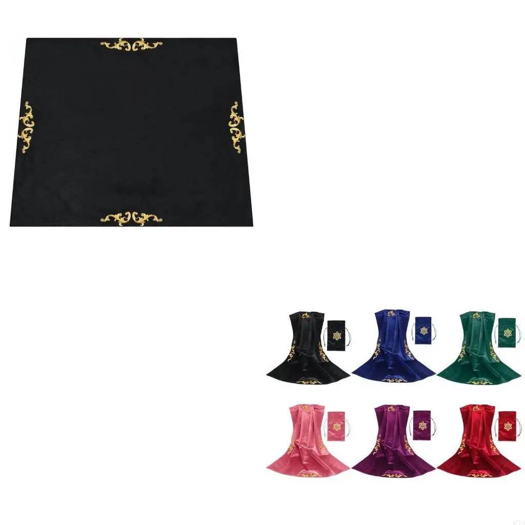 

Бархатная дивнация скатерть с мешочком таро Северный метафизический алтарь