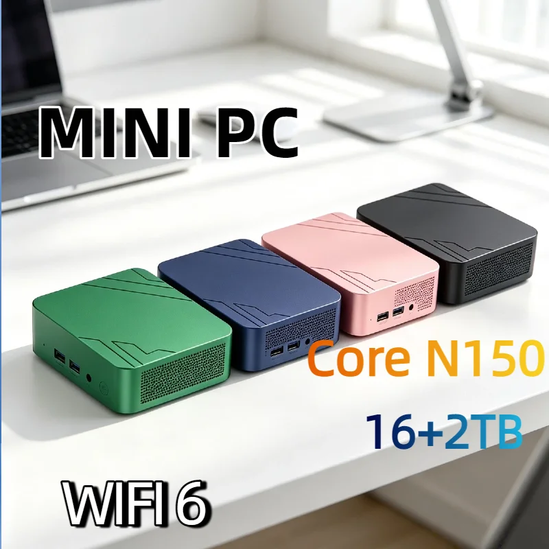 Mini PC Intel Core N150  Small Pocket Computer 16GB RAM 1/2TB SSD WIFI6 BT5.2 4K Desktop PC Gaming Computer