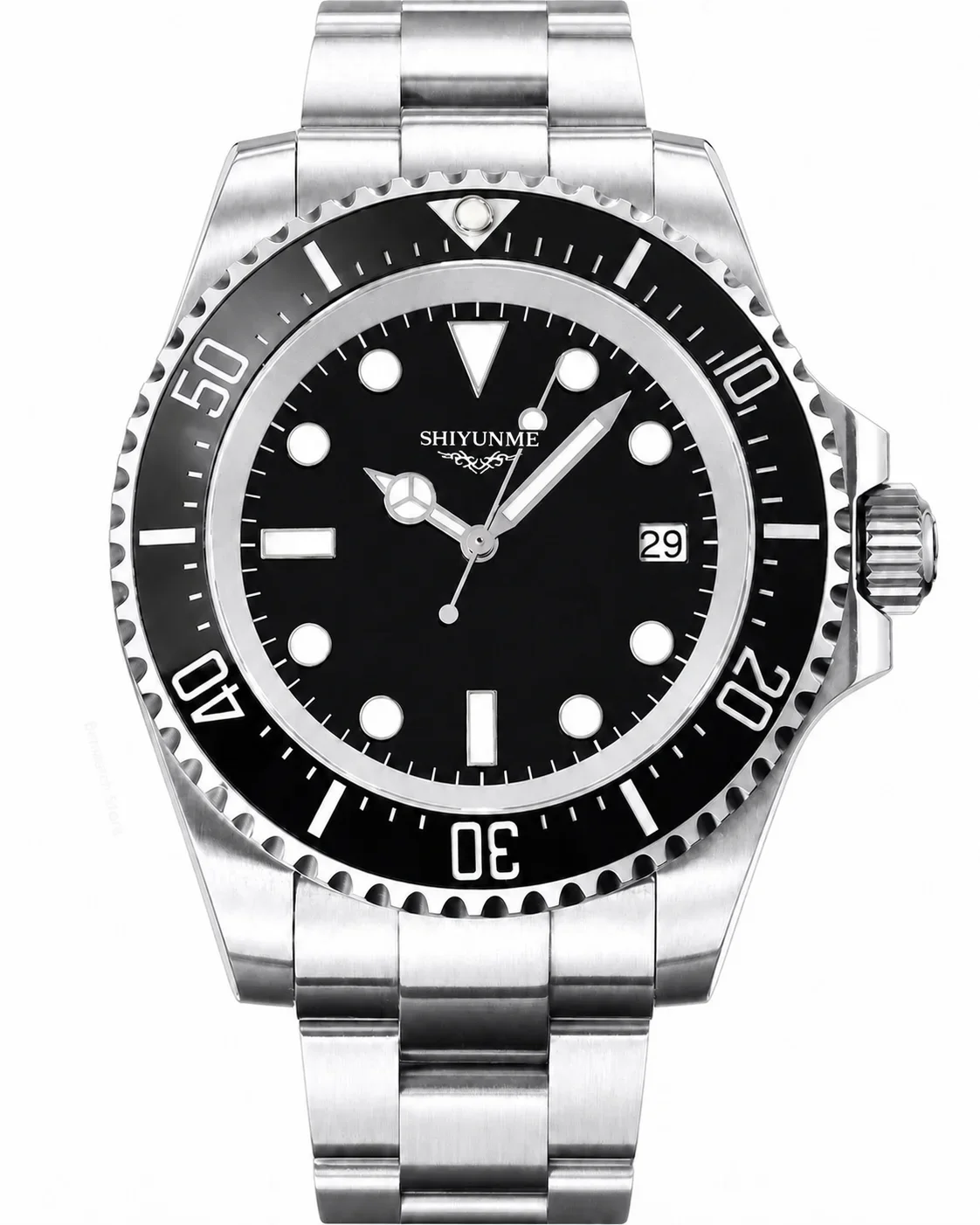 43 mm, 44 mm 904L Stainless Steel Automatic Mechanical Men's Watch with Full Features and World Time