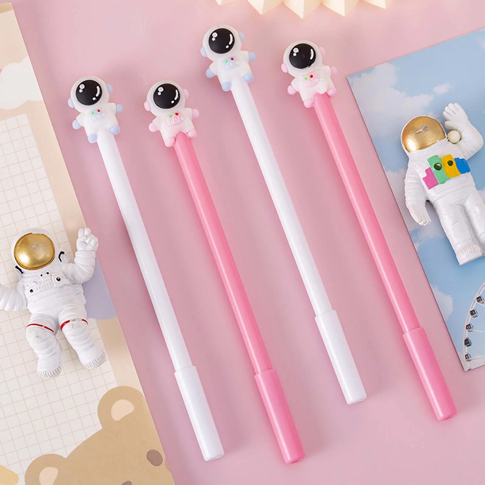 귀여운 우주 비행사 젤 펜, 학교 사무실용 DIY 필기 도구
