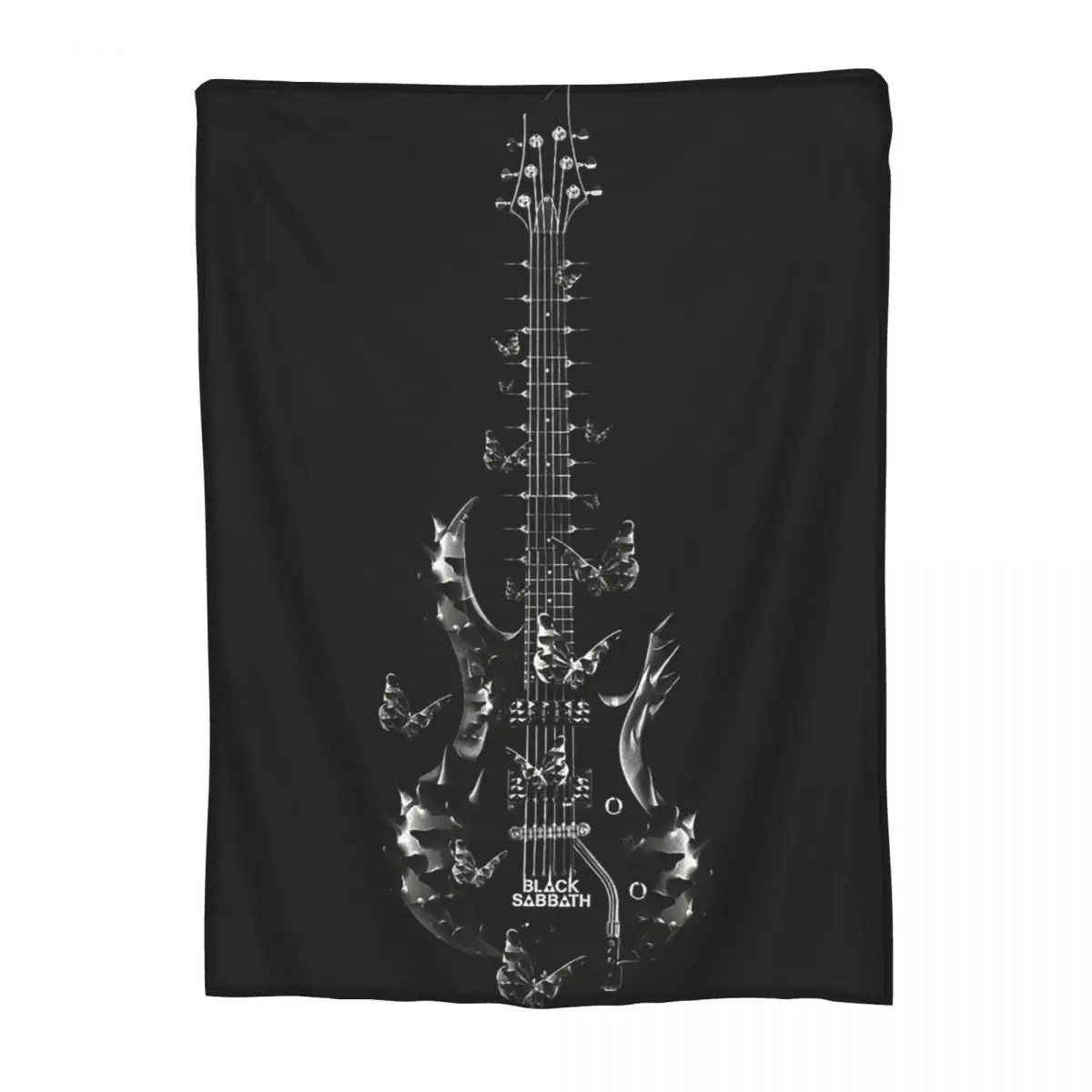Electric Guitar 3D Classical Guitar Blankets Soft Warm Flannel Throw Blanket Bedspread for Living room Picnic Travel Home Sofa