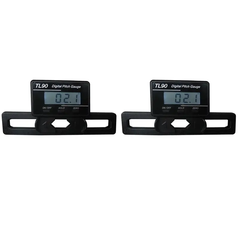 

【HAPPY】2X TL90 LCD Digital Pitch Gauge Propeller Blades Angle Measurement Tool Backlight Gyro Sensor ST250-800 Size Helicopter