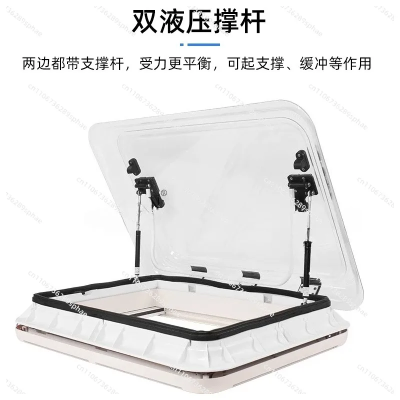 RV sunroof modification accessories sunroof acrylic clear with light anti-mosquito sunshade car ventilation window