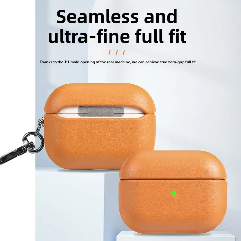 

Suitable for AppleAirPodspro3Official Leather Protective CaseAirpods4Bluetooth Headset Shell2/3Replacement Set