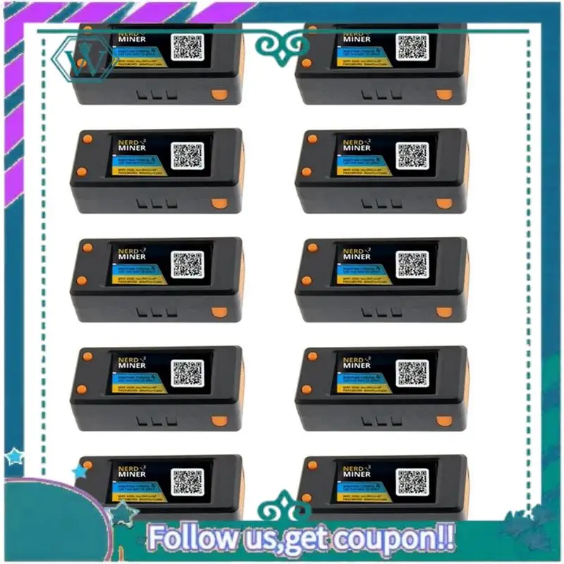 

A75Q-10X Bitcoin Nerd Miner V2.0 T-Display-S3 BTC Crypto Solo Lottery Nerdminer Miner LCD Display 78KH/S With Shell