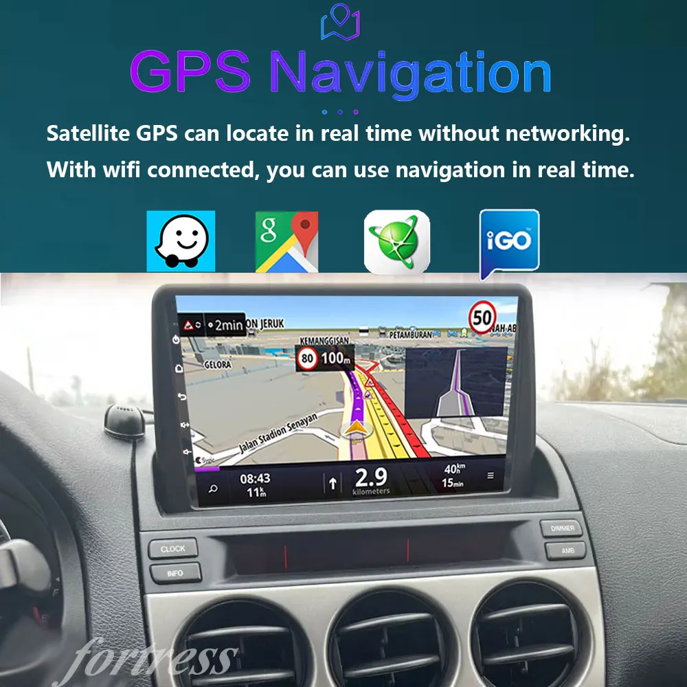 Android 13 Carplay Auto For Mazda 6 2002 2003 2004 2005 2006 2007 2008 Navigation GPS DSP Car Radio Video Multimedia Player QLED