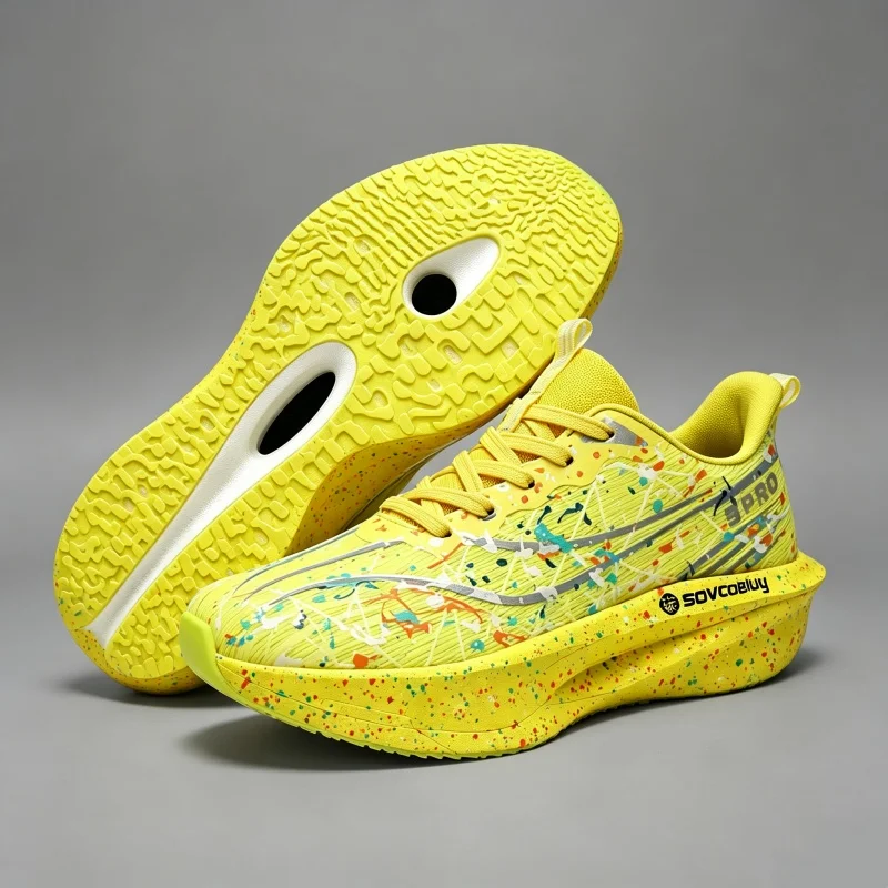 Marathon Men Running Shoes Carbon Board Speciality Sports Hard-Wearing Breathable Lightweight Woman Athletic Jogging Sneakers