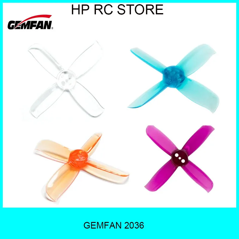 GEMFAN 2036 4-블레이드 프로펠러 CW CCW 프로프 2인치 프레임 1105 1106 1108 브러시리스 모터 쿼드콥터 FPV 레이싱용
