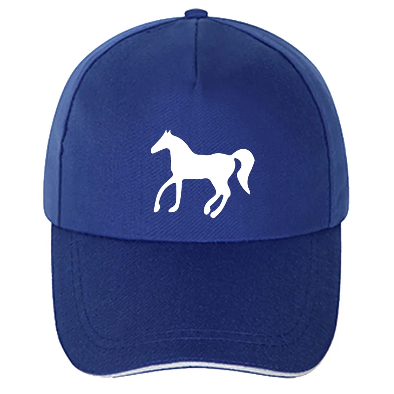 2024 New Horse Print Washed Cotton Baseball Cap Fashion Women Men Hat Sport Visors Snapback Cap Sun Hat Breathable Outdoor Caps