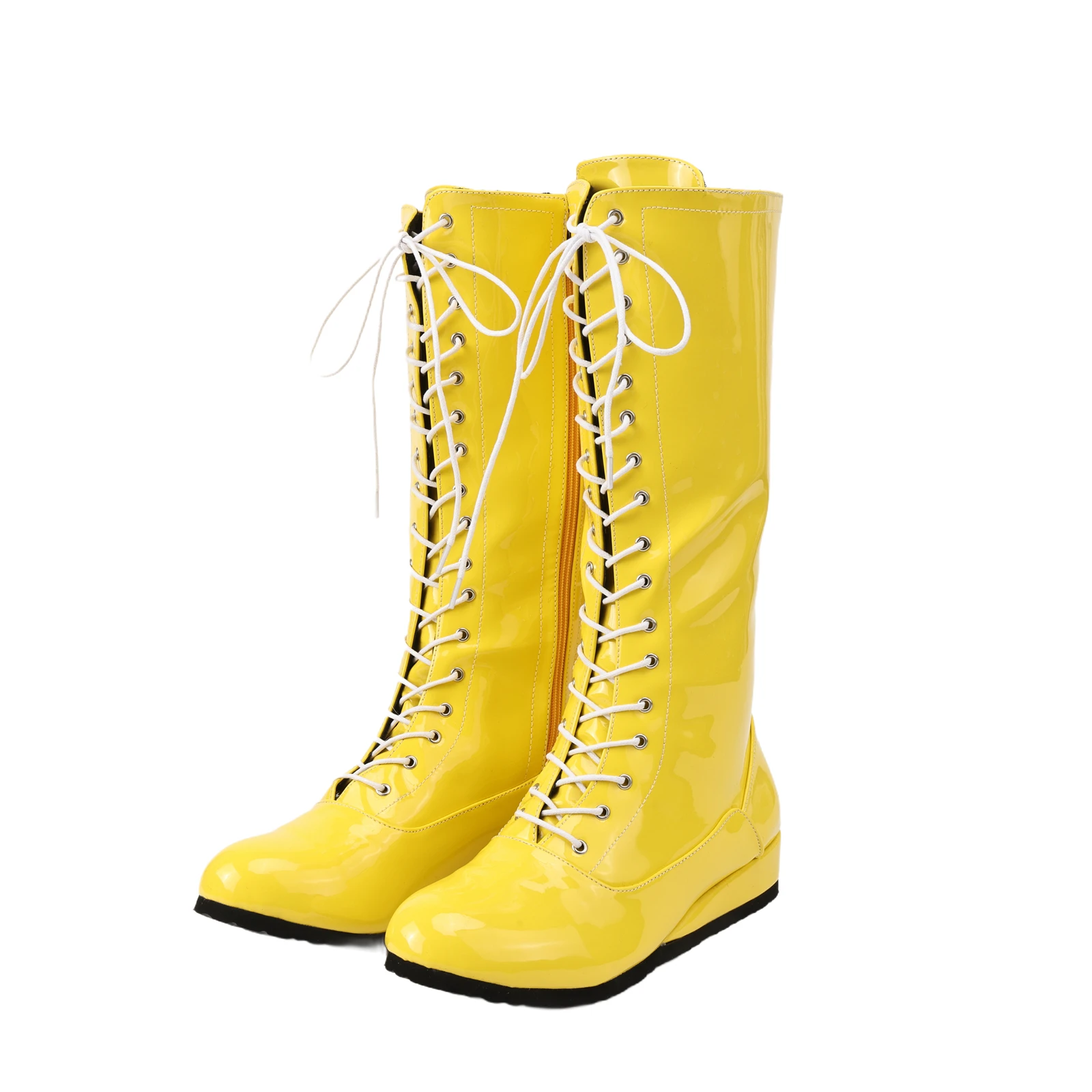 Hulk hogan – bottes de lutte professionnelle pour adultes, chaussures de lutte à lacets avec fermeture éclair, Costume d'halloween pour enfants, Cosplay