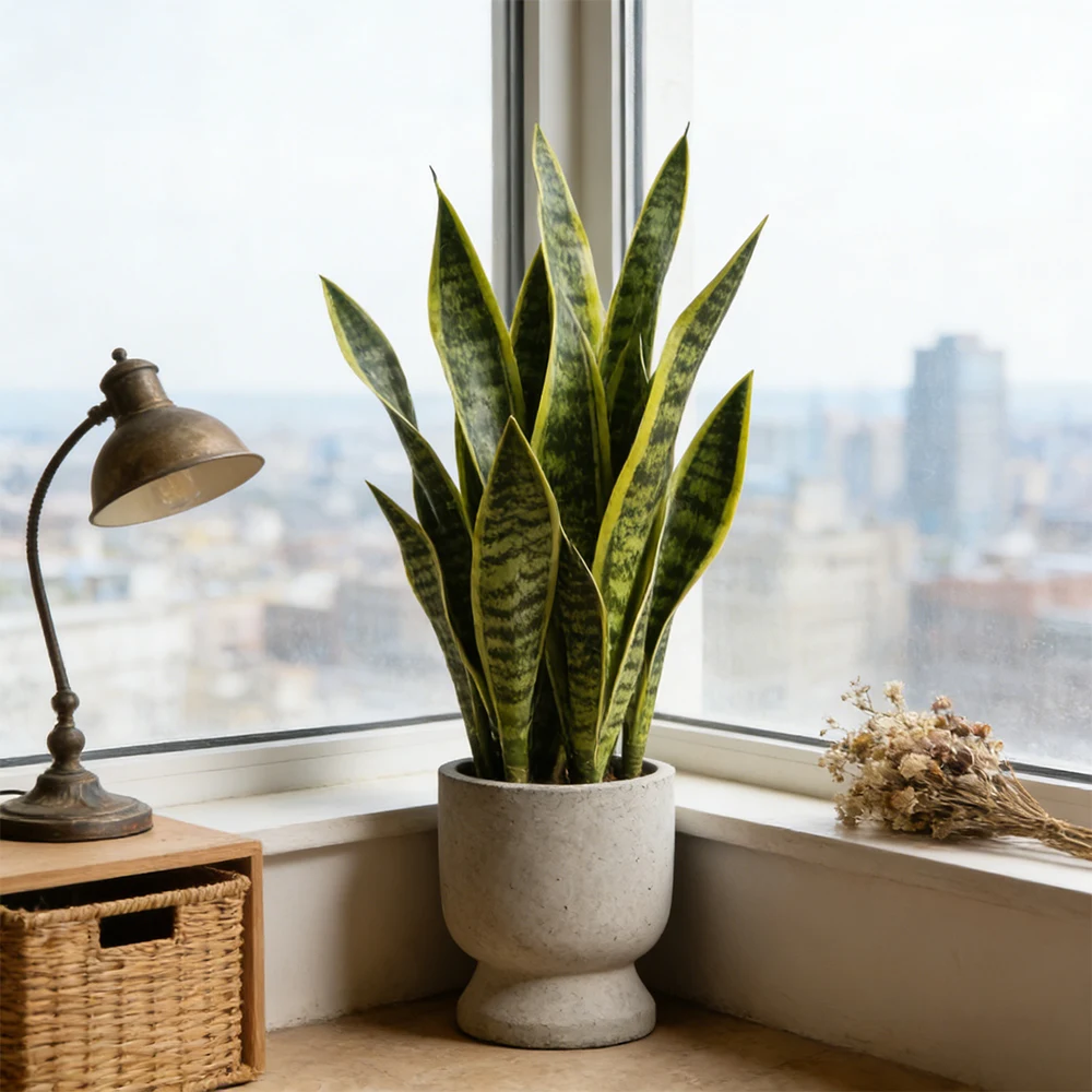 Plantas de serpiente artificiales de 32/37 cm, plantas suculentas falsas de tigre pirata, Sansevieria de plástico para decoración del hogar, balcón, oficina, regalo.