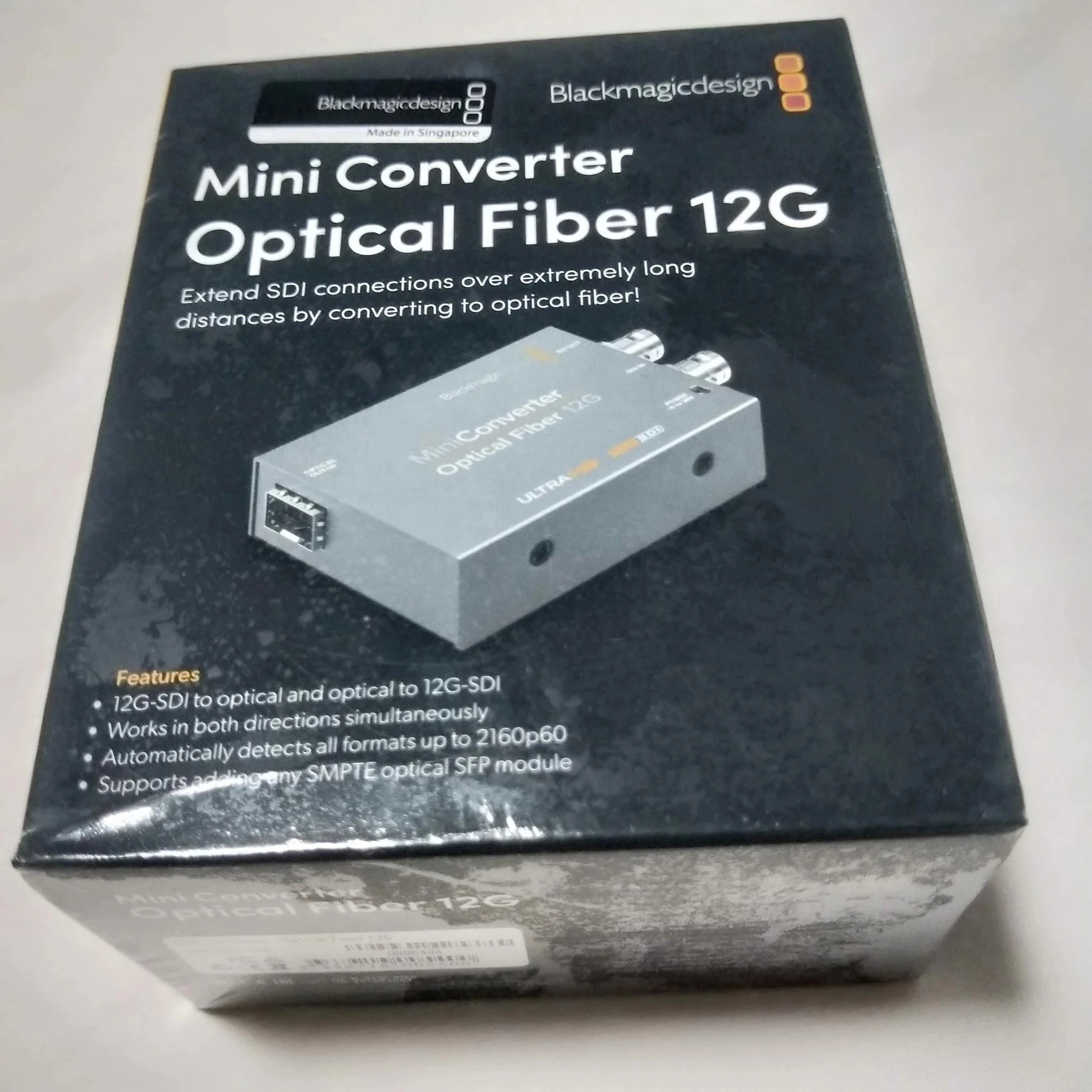 Blackmagic Design Mini Converter Optical Fiber 12G-SDI Converts 12G/6G/3G-SDI to Optical Fiber Supports Signals up to DCI 4K25