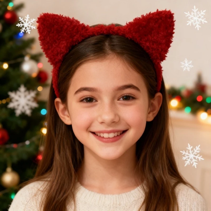 

Fuzzy Cat Ear Headband for Women Girls Age 10 Up Soft Fluffy Animal Themed Hair Band for Daily Use and Costume Parties