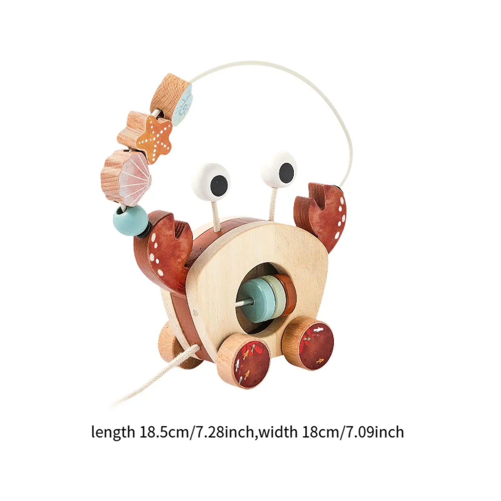 Dierenduw- en trekspeelgoed voor kinderen, houten loopspeelgoed met touwtje