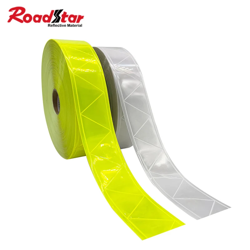 

Roadstar W Shape Microprimatic Reflective PVC Tape Sewing on Clothes Policeman Workwear Warning Mark 5cm Width