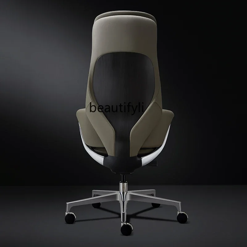 Italian style, leather boss office, study computer, comfortable executive chair, president swivel chair