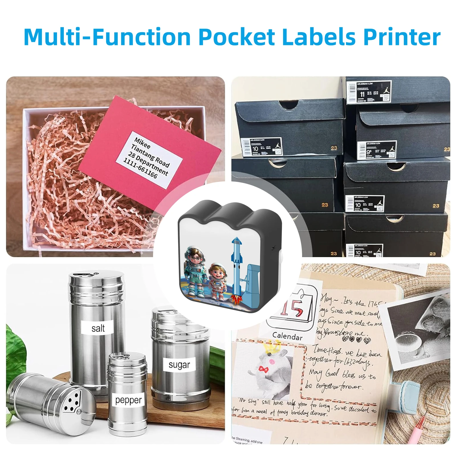 Kids Mini Printer Printing Paper White Colorful Adhesive Transparent Sticker 57*25mm Label Paper Learning Note Pocket Maker Toys