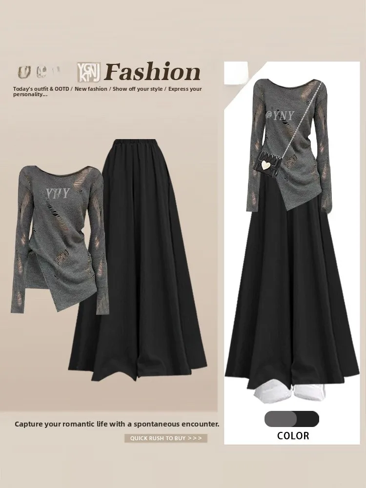 

Модный винтажный комплект из двух предметов: тонкий ажурный топ и леггинсы больших размеров, скрывающие недостатки фигуры, с эффектом стройности, для повседневной носки