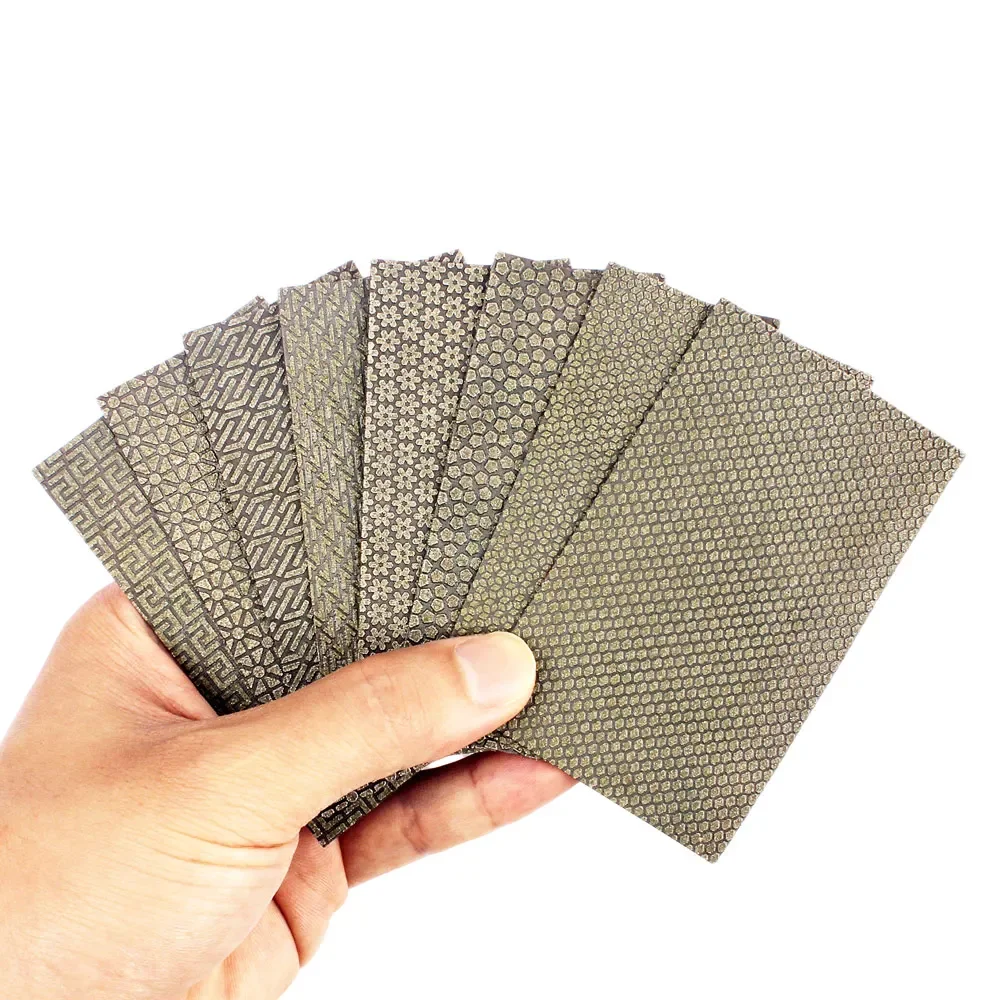 Diamond Polishing Sheet Electroplated Sandpaper 90*55mm Polishing Pads For Glass Stone Ceramic Tile Dry Wet Grinding Sand Paper