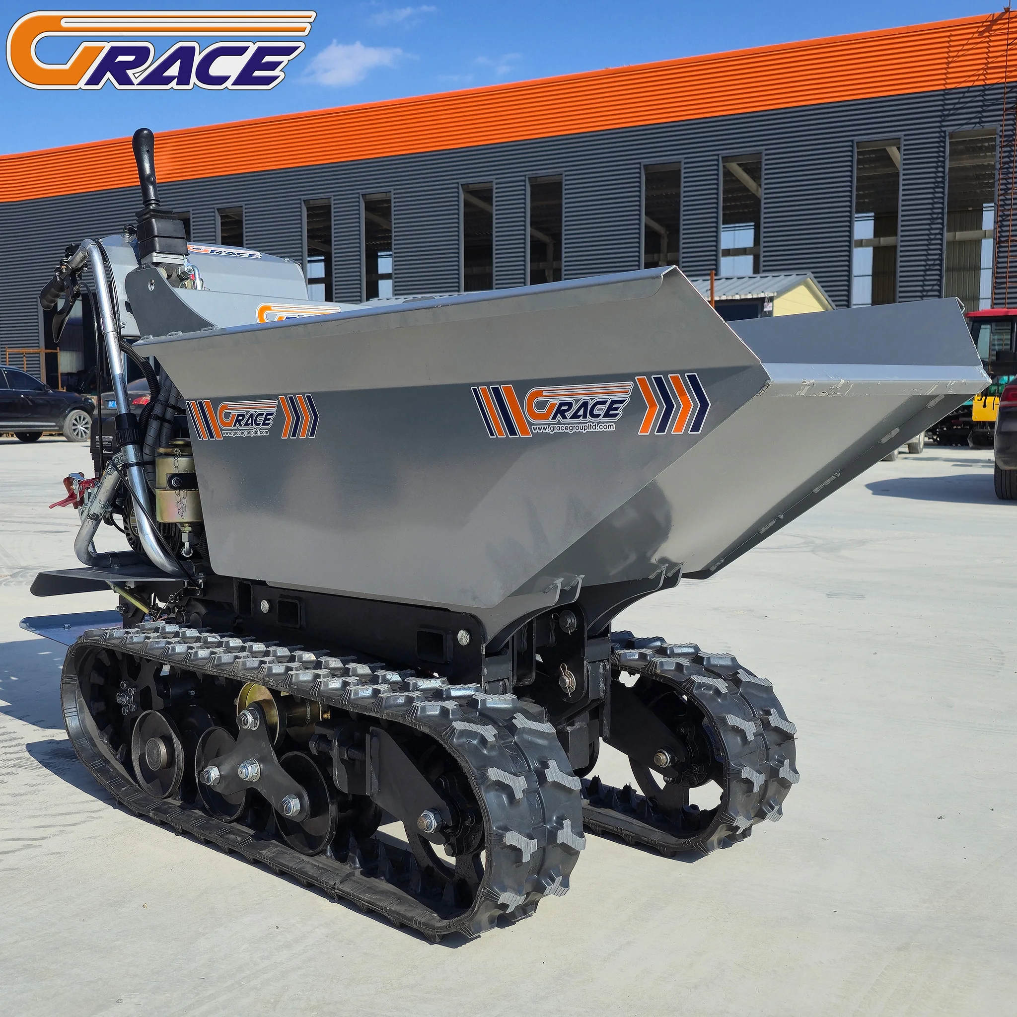 تسليم سريع شاحنة قلابة صغيرة مجنزرة مخصصة اللون المدمجة شاحنة قلابة بالجملة 500 كجم 800 كجم شاحنة قلابة صغيرة صغيرة