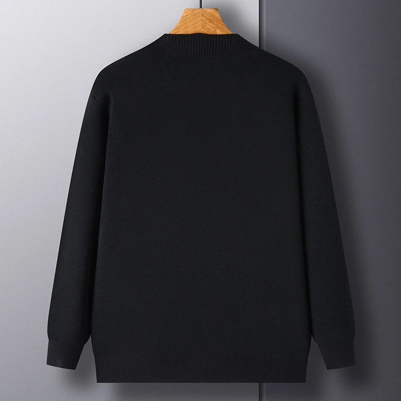 Men's Knitted Sweater Cardigan Long Sleeved Solid Color Buttonless Simple Casual Comfortable and Versatile Daily Mens Clothes