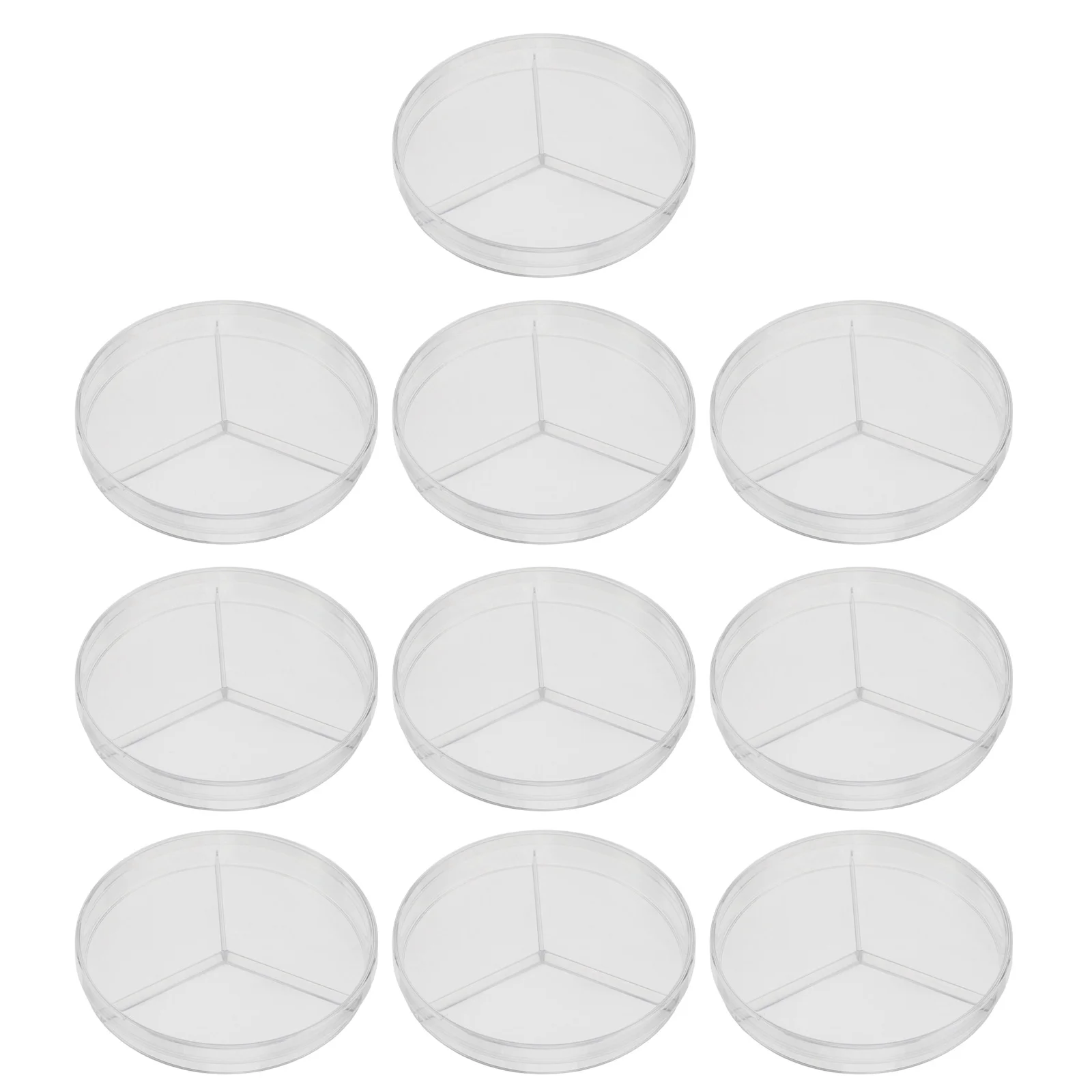 

10Pcs Clear Plastic Petri Dishes 3.34x3.34in Transparent Culture Plates Cell Observation Laboratory Use Science Experiment
