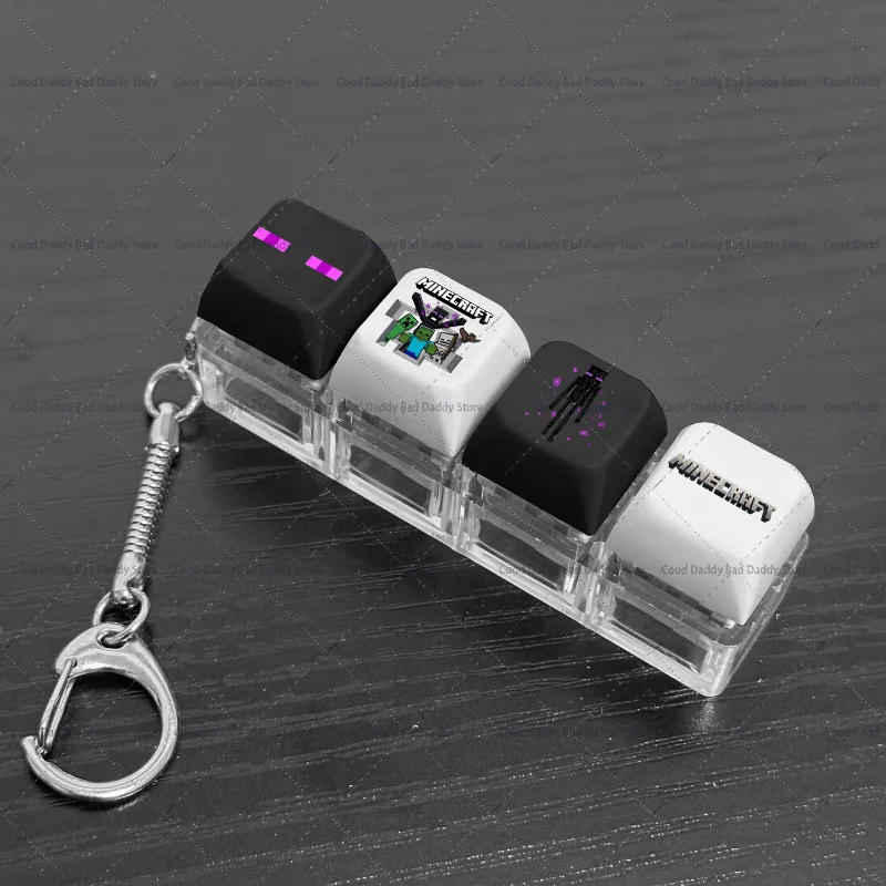 Cartoon Creative Keyrings Pendant Accessories Miner Crafted Anime Cute Keyboard Keychain Classic Fidget Toy Birthday Gifts 2026