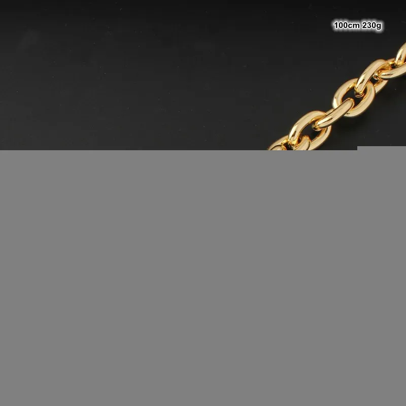 O  circle 11mm K gold Roller metal fashion chain  for hand bags Shoulder strap Shoulder bags long strap replace Diagonal package