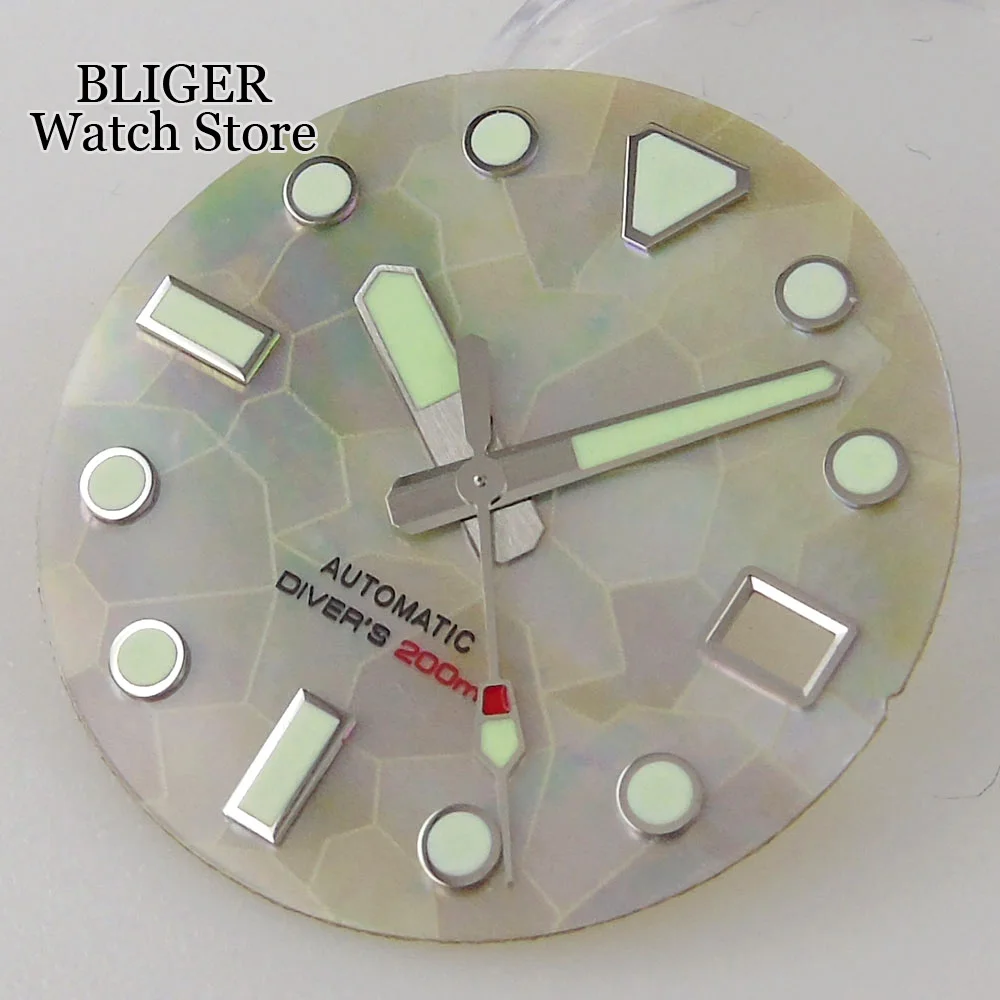 Luxury High Quality Gloss Mod Watch Dial Splice Shell Surface 29mm Fit For NH35 NH35A NH36 Dial Accessories Luminous Index