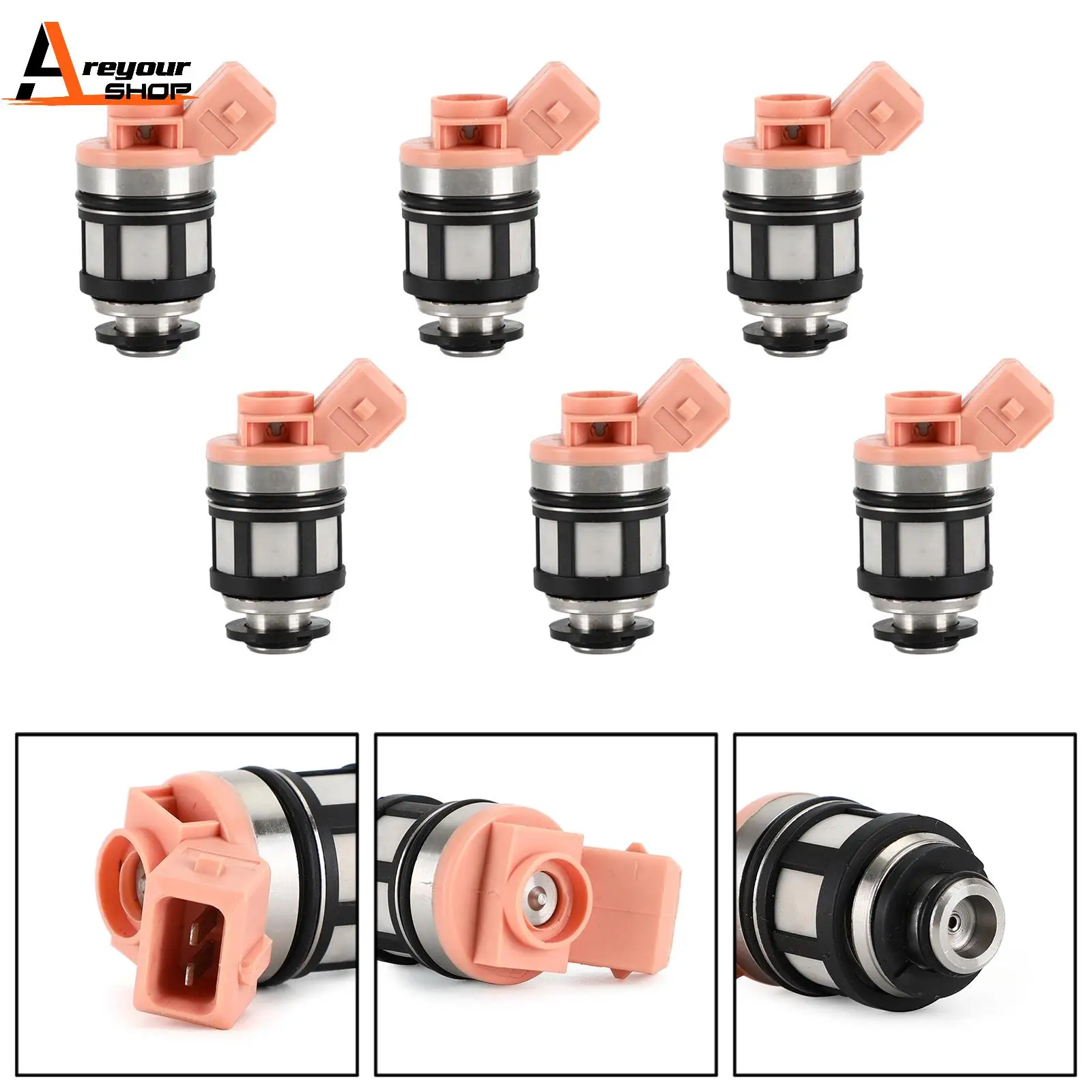 Areyourshop 6PCS Fuel Injector For Nissan D21 Pathfinder Pickup Quest 3.0 V6 FIJ0004 FIJ0003 842-18107 F3XY9F593B 84218107 Car