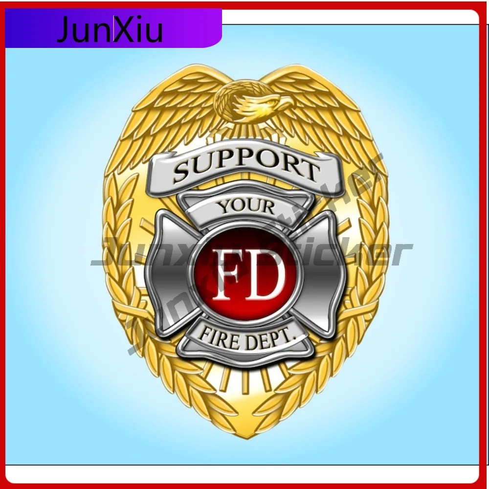 

Support Your Fire Dept Sticker Exterior Accessories Cover Scratches Decoration Decal For Car Motorcycle Bicycle Skateboard Lapto