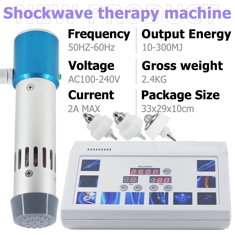 Shockwave Therapy Machine 18Hz For Effective ED Treatment And Body Pain Relief Massage 300MJ Professional Shock Wave Massager