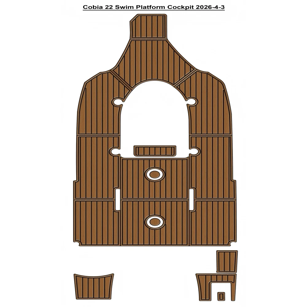 

Cobia 22, платформа для плавания, коврик для кокпита, лодка, пена EVA, искусственный тиковый коврик, напольный коврик в стиле SeaDek, самоклеящийся