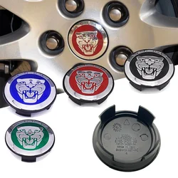 4pcs 58mm Wheel Center Cap Logo Hub Cover Badge Emblem For Jaguar XF XJ-S XJ-6 X-Type XE S-Type F-PACE F-Type XK8 XK XKR XFR