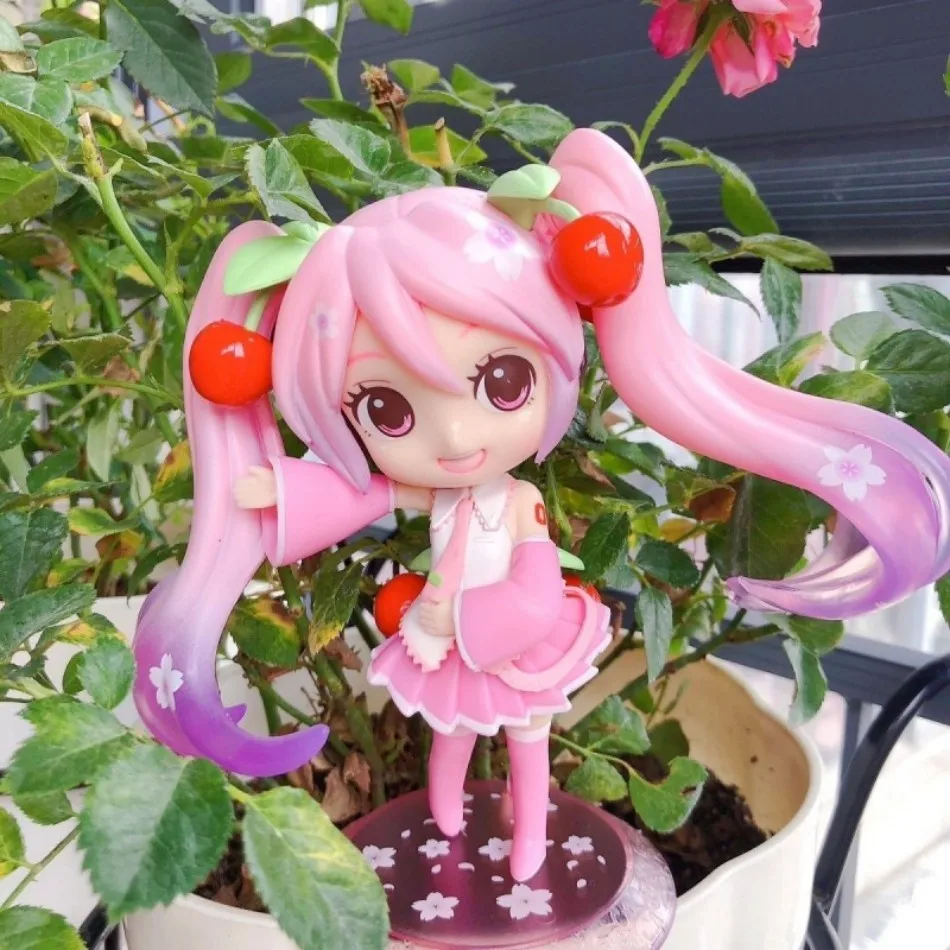 NEW Anime Hatsune Miku Figure Mini Character Ornaments Kawai Pink Green Hatsune Home desk Decoration Adult Toy kid Birthday Gift
