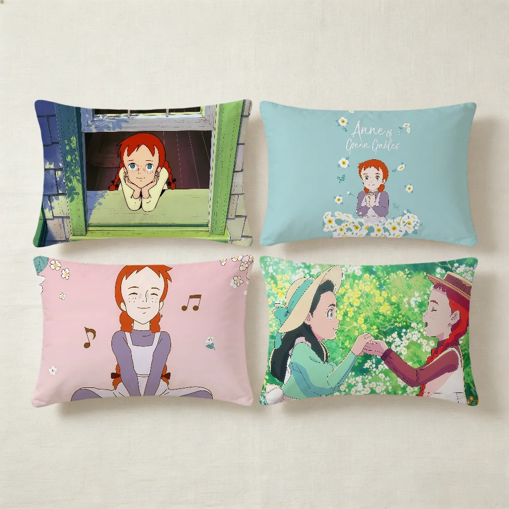 A-Anne Of Green G-Gables Cushion Cover Rectangle Pillow Cover Home Sofa Living Room Dorm Bedside Hogar Pillowcase Party Gift