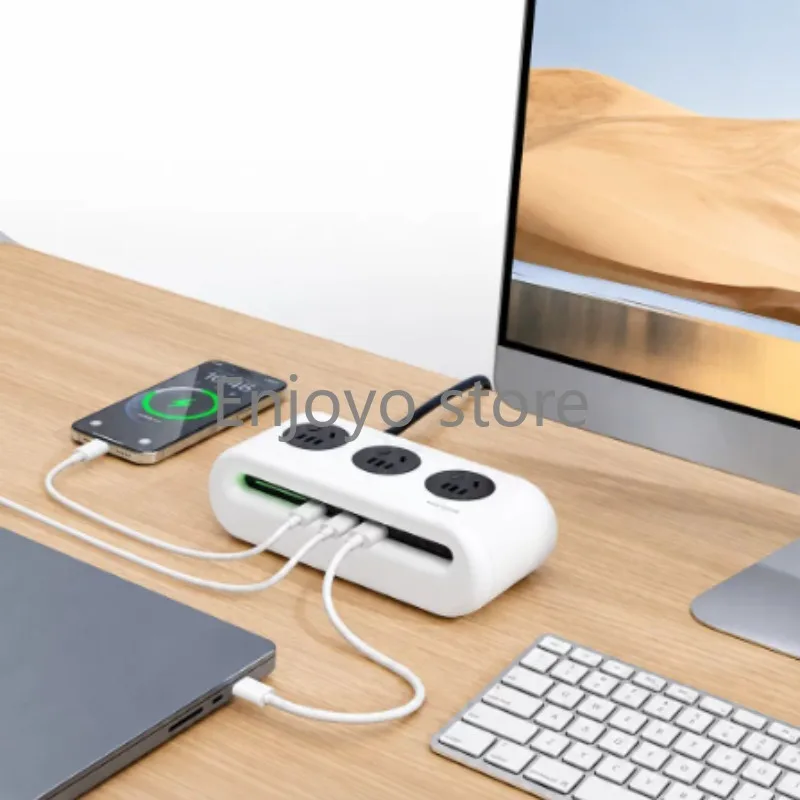 Torras Desktop Power Strip 45W PD USB‑C Fast Charging Station Multi Outlet Socket Surge Protection Desk Charger for Home Office