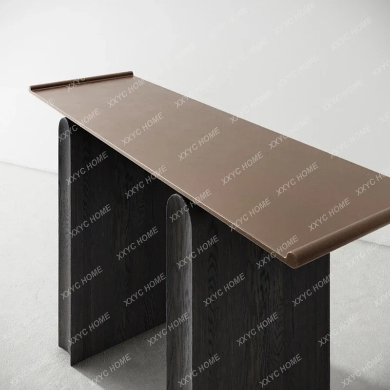 porch table, strip case, modern simple medieval porch table, light luxury, modern simple end view table,  model