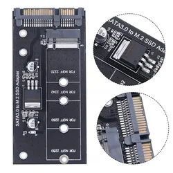 M2 To SATA3 Adapter Card High Efficiency SATA M2.SSD Convert Adapter Card NVME SSD Upgraded SATA 6 Gbps NGFF Adapter