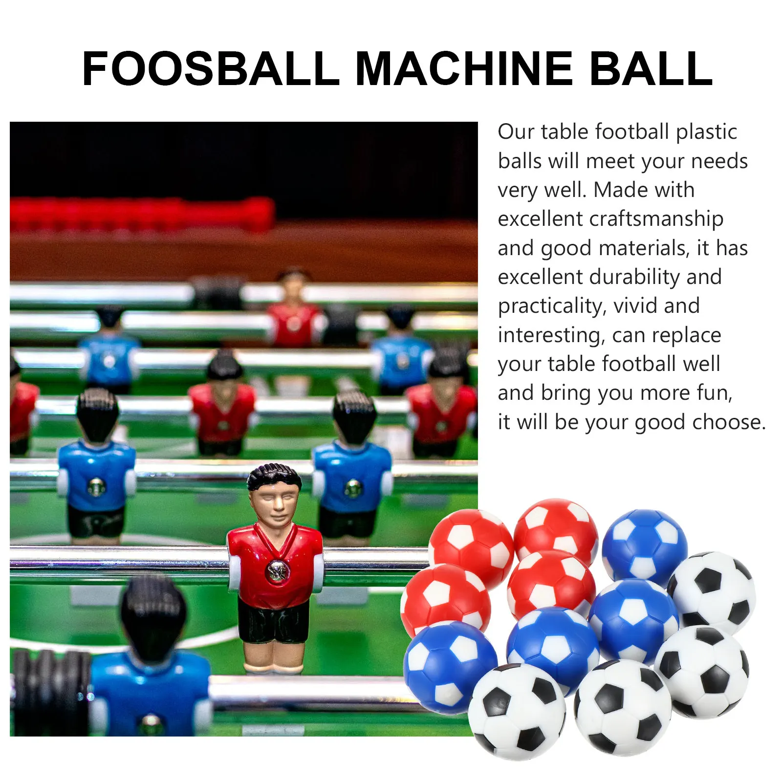 

12Pcs Table Football Mini Balls Professional Replacement Accessories for Desktop Football Game Table Soccer Parts