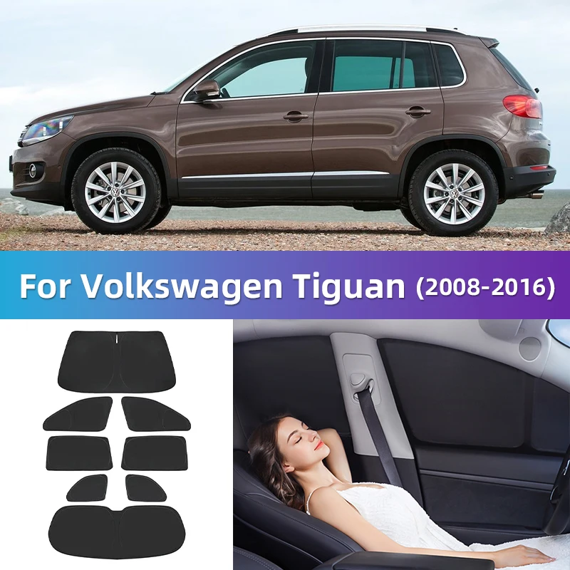 For Volkswagen VW Tiguan 5N 2008-2016 Custom Full Cover Car Window Sunshade Privacy Blind Curtain Travel camping car to sleep