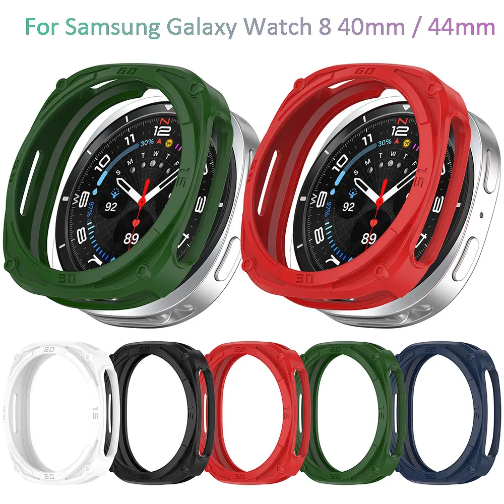 Protective Case For Samsung Galaxy Watch 8 40mm / 44mm Silicone SmartWatch Shockproof Protector Shell