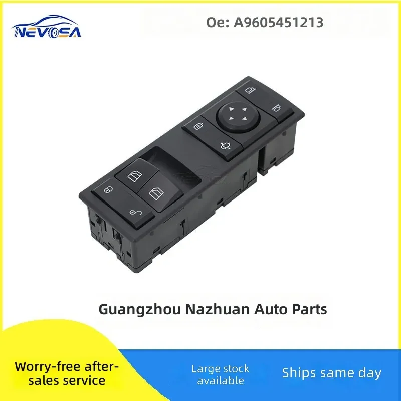 For Benz Actros Truck Glass Lifter Switch Assembly A9605451213 Window Regulator Control Button Replacement Parts