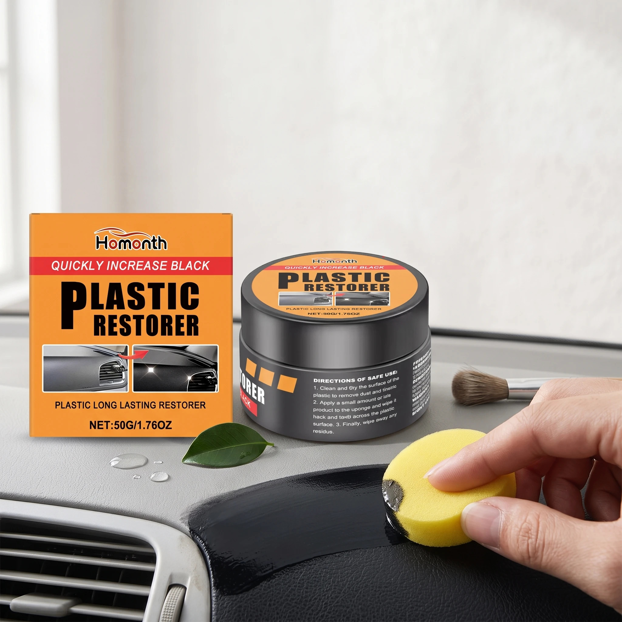 Car Interior Refurbishment Cream Clean Decontamination Scratch Repair Leather Plastic Brightening Maintenance Seat Polishing Wax